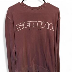 burgundy “serial lover” kehlani crewneck sweatshirt